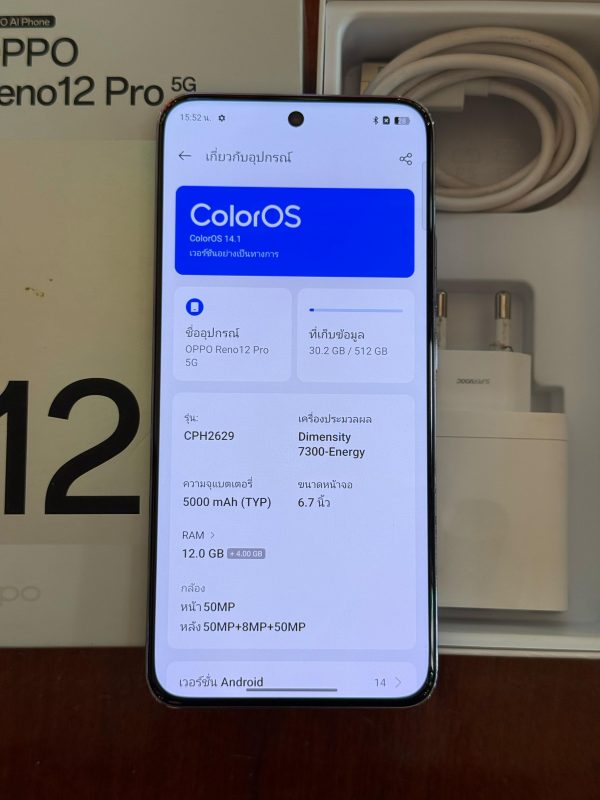 Oppo Reno 12 pro ສູນໄທ ແລມ 12/512 - Image 2
